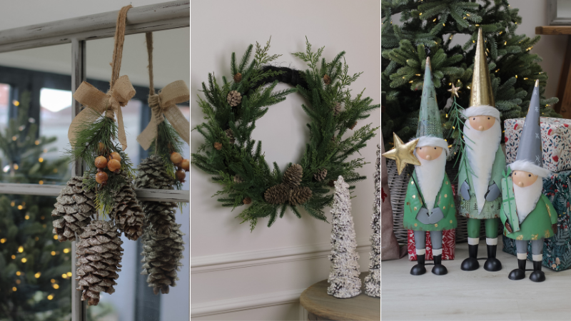 Styling your home this christmas with festive wreaths, gonks and garlands