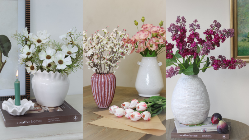 Faux spring flower styling tips and hints