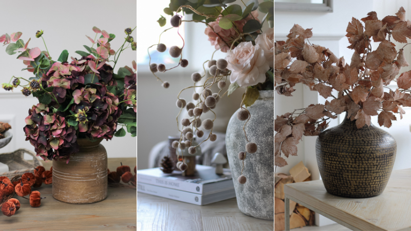 Transform Your Home for Autumn with Our Stunning Faux Flower Arrangements