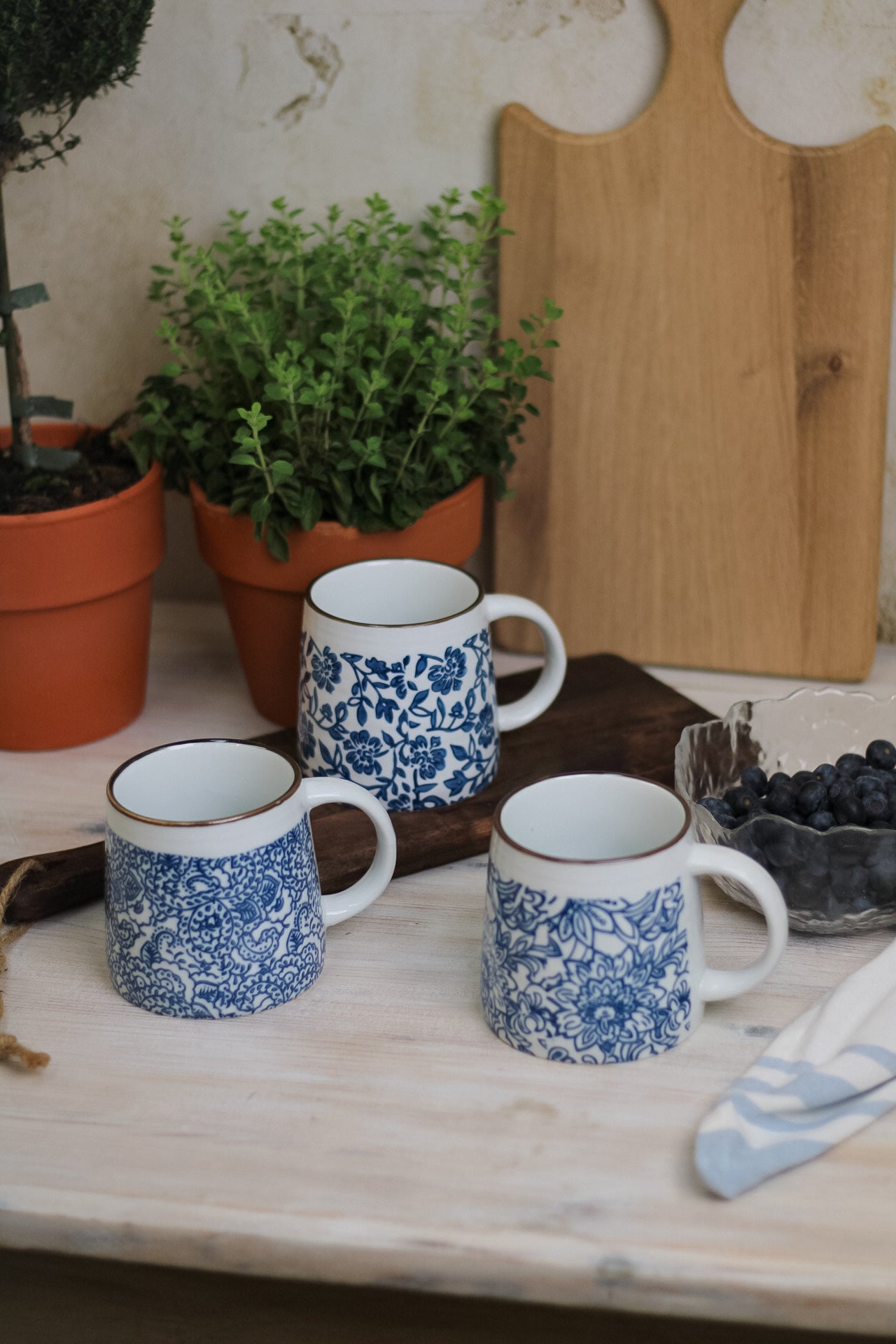 Azul Blue Patterned Mug