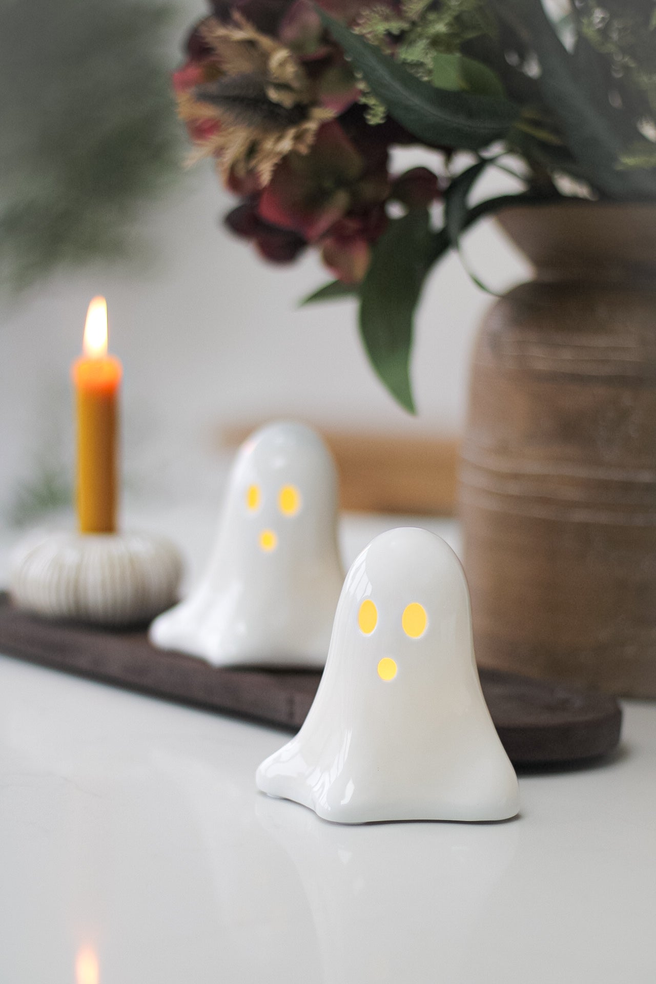 Spooky Ghost Ceramic LED