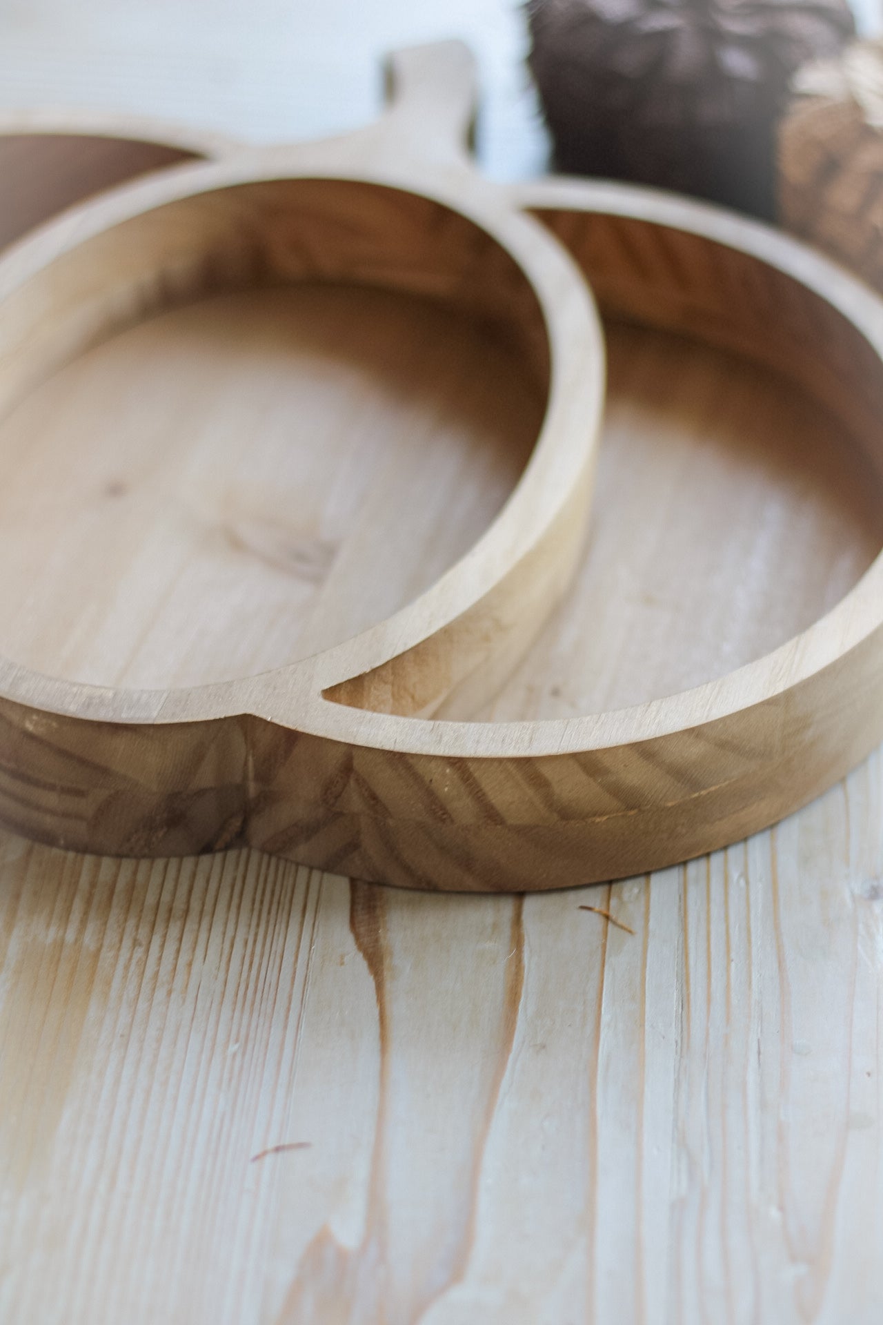 Wooden Pumpkin Tray