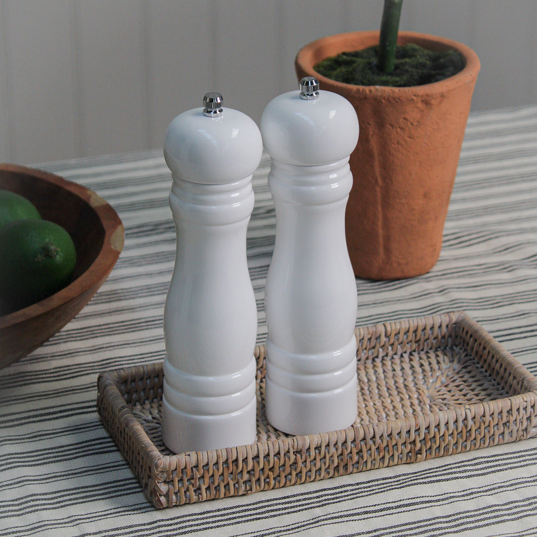 White Salt &amp; Pepper Mills