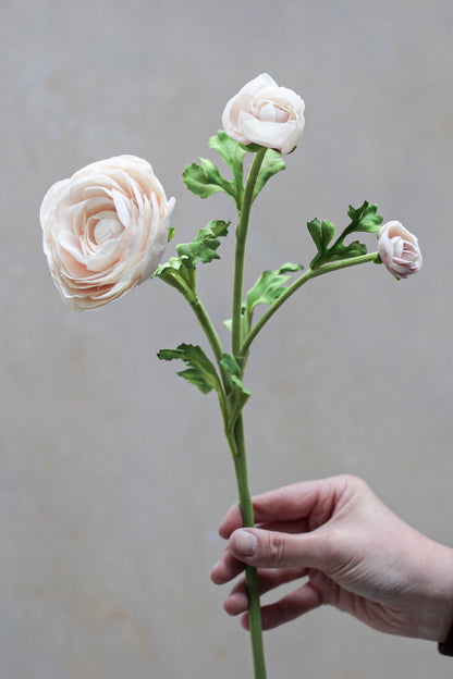 Faux Blush Ranunculus Real Touch Stem