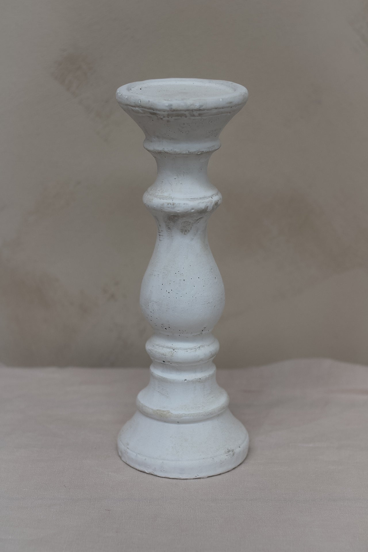 Aged Stone Candlestick