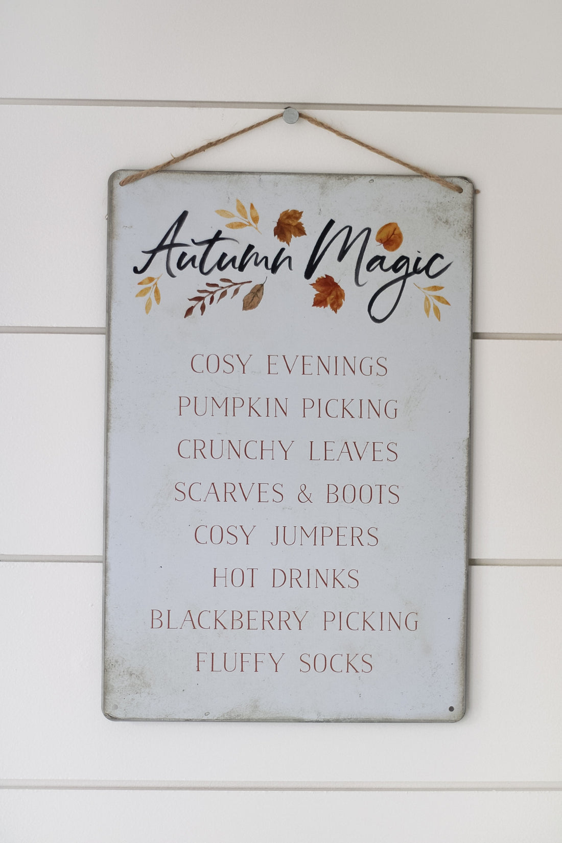 Autumn Magic Metal Sign