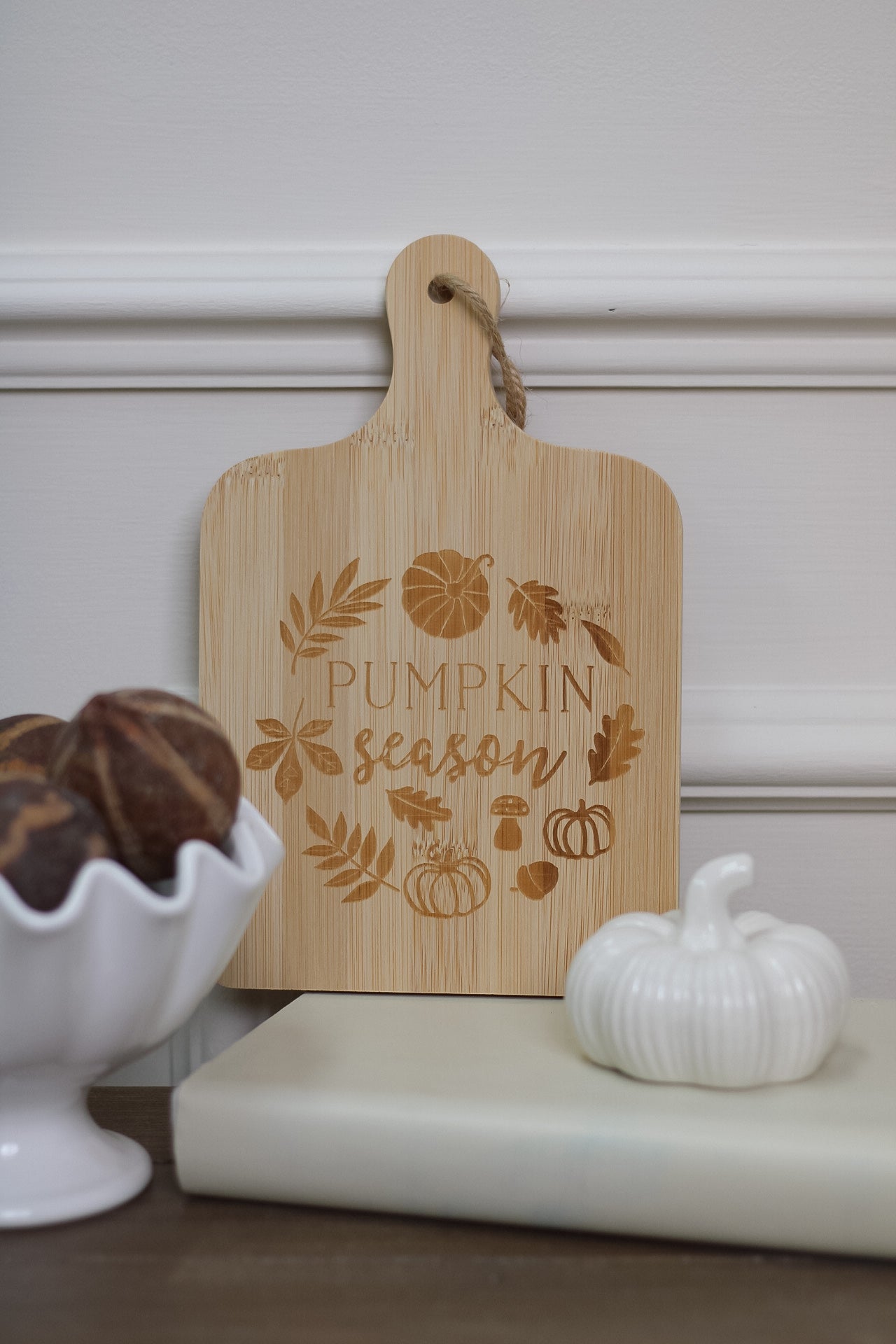 Pumpkin Season Bamboo Serving Board