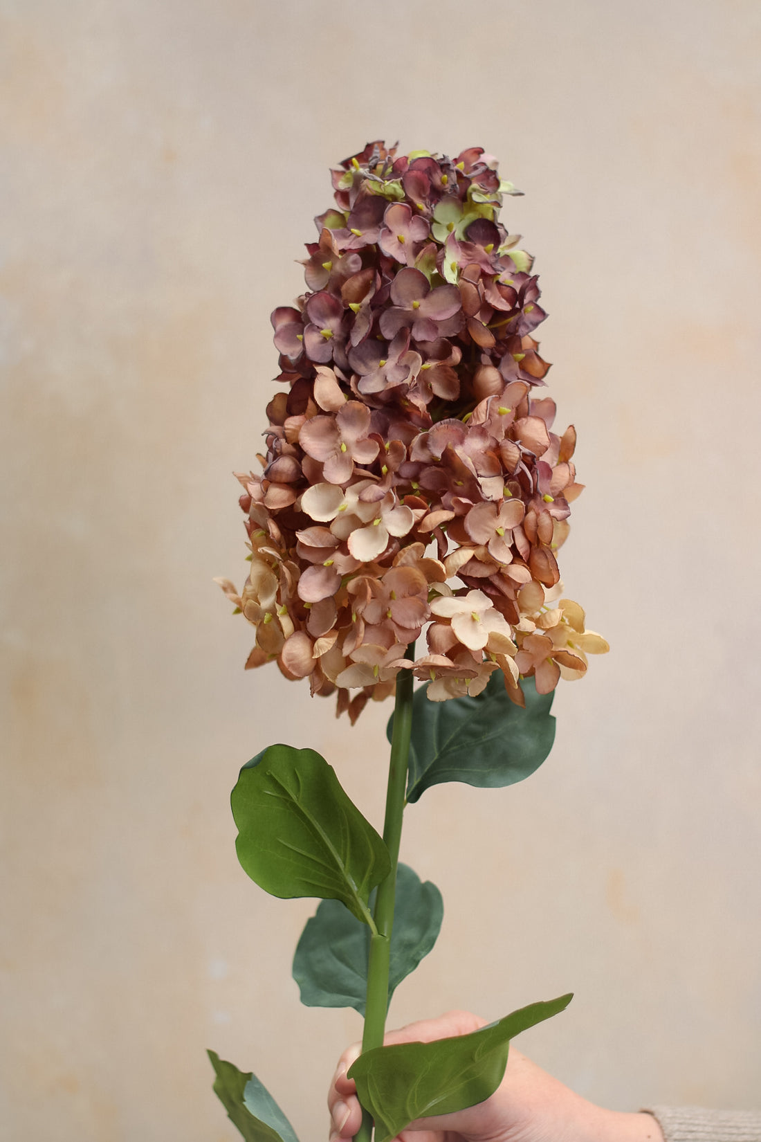 Faux Rich Burgundy Hydrangea Spear