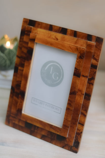 Brown Tortise Shell Photo Frame