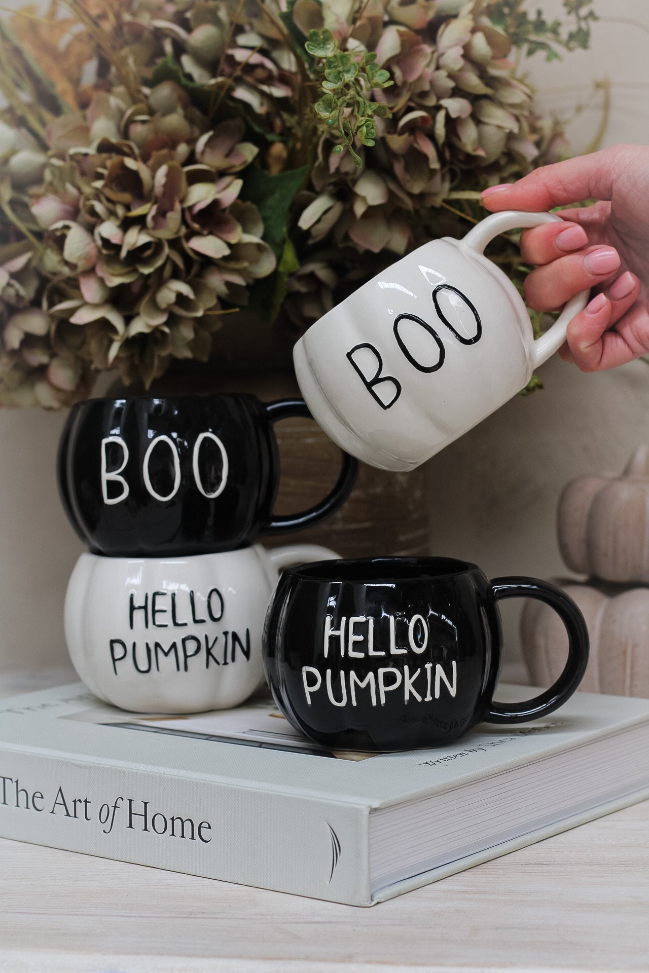 Black and White Pumpkin Mug