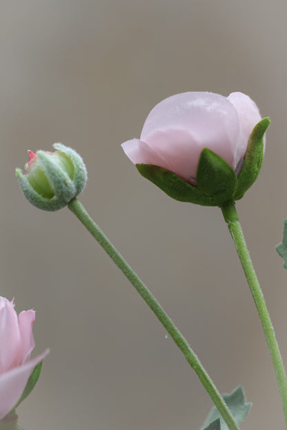 Faux Pale Pink Ranunculus Spray