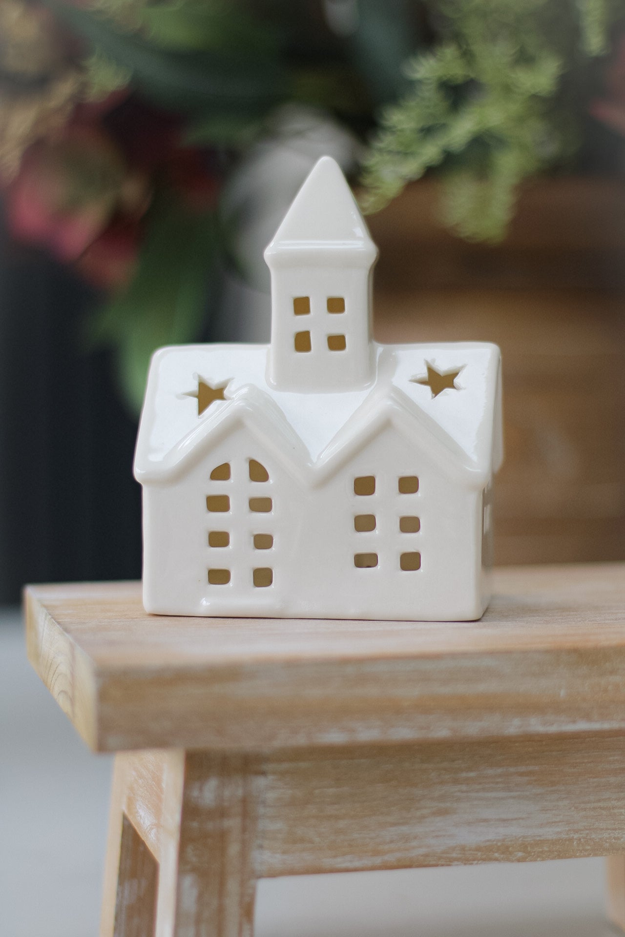 White Ceramic LED Church Decoration