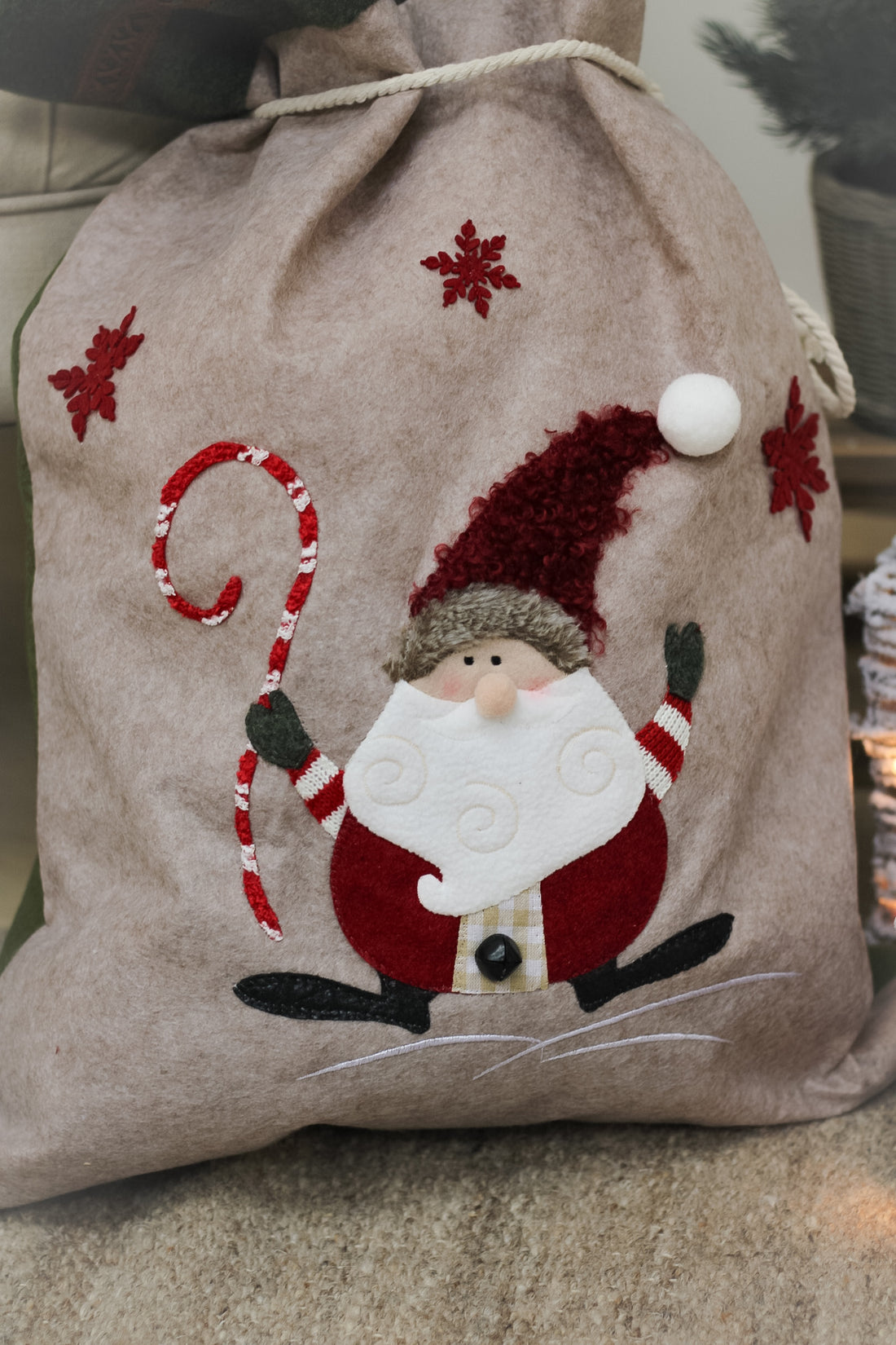 Jolly Santa Present Sack