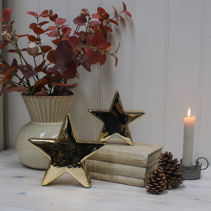 Decorative Golden Ceramic Star