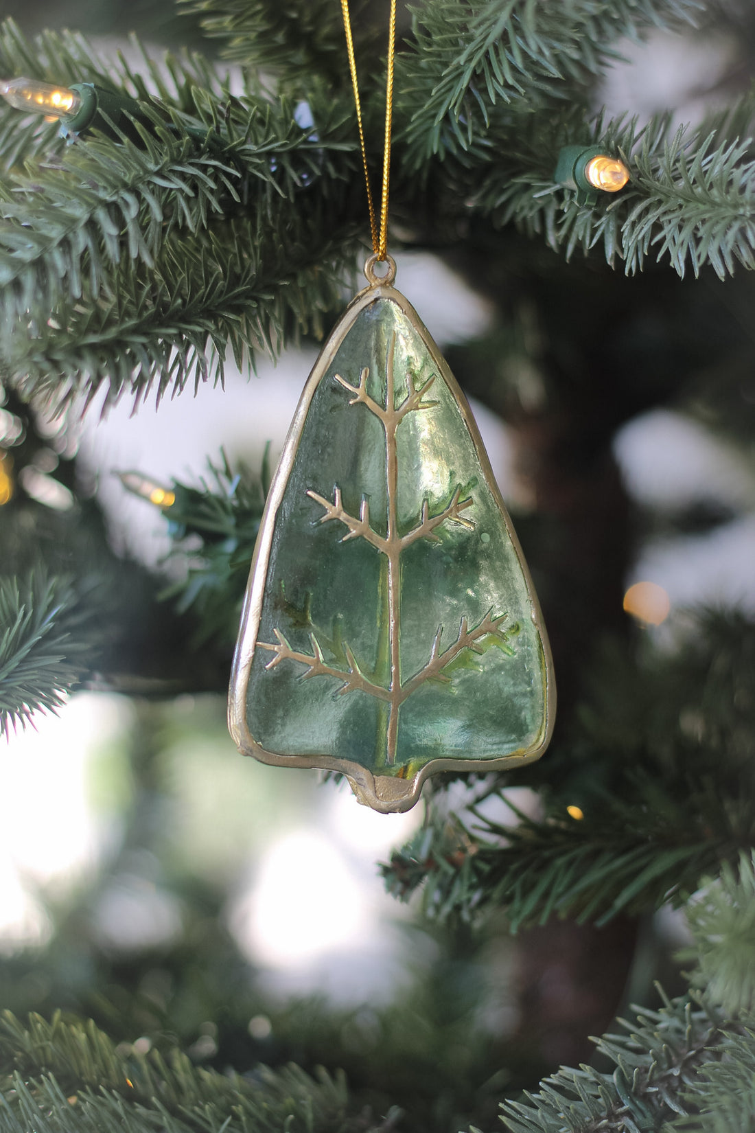 Golden Christmas Tree Hanger Bauble