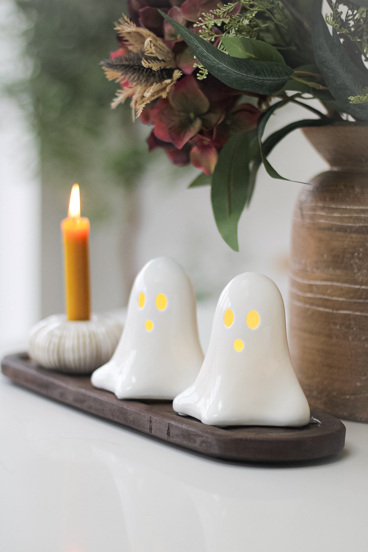 Spooky Ghost Ceramic LED