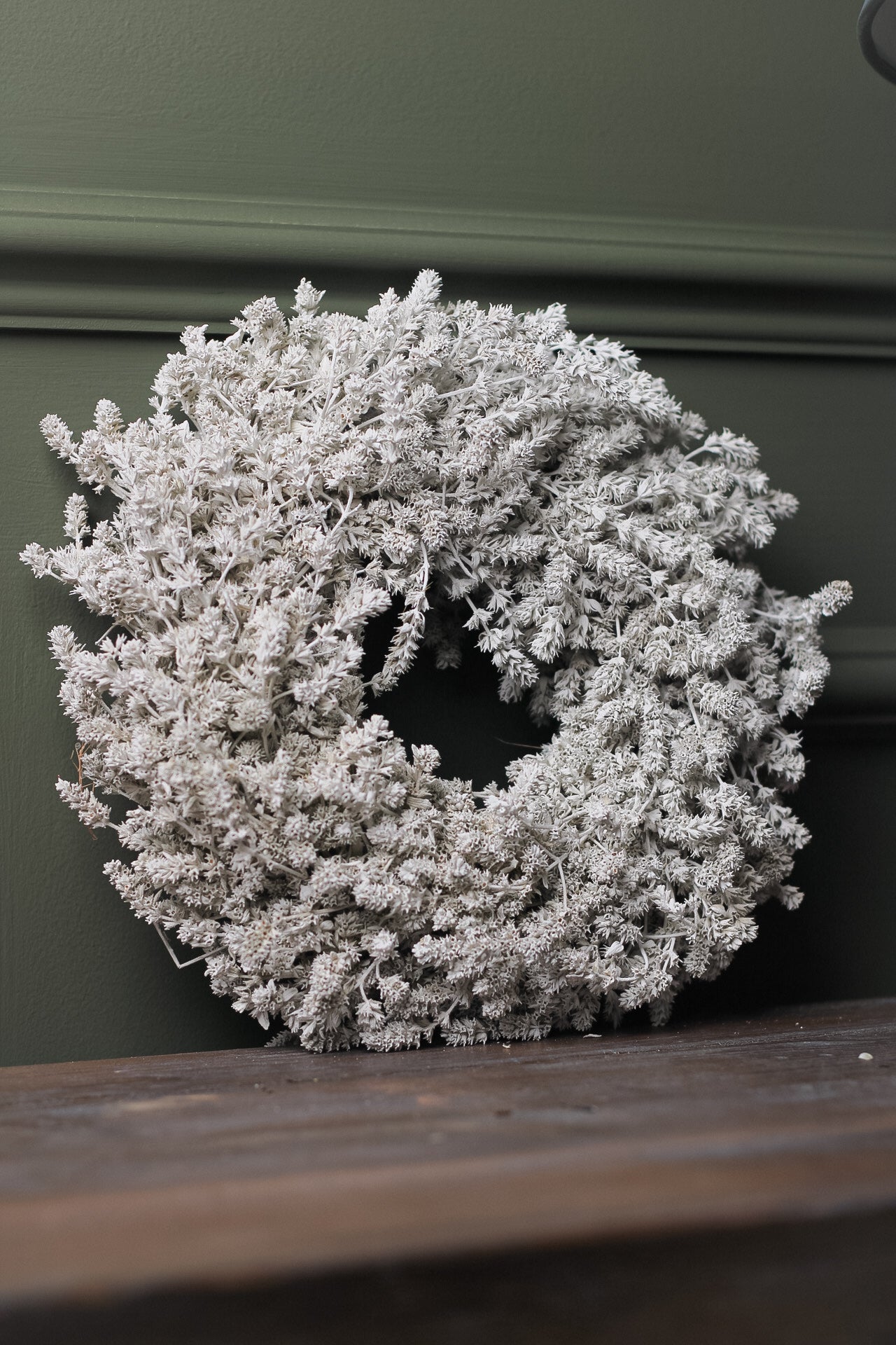 Misty Linen Herb Dried Wreath