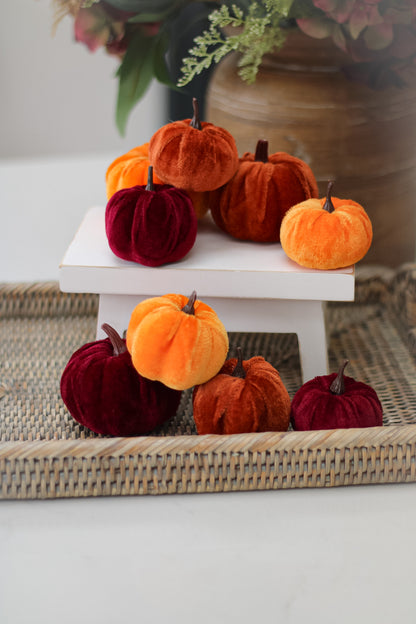 Bag of Autumn Velvet Pumpkins