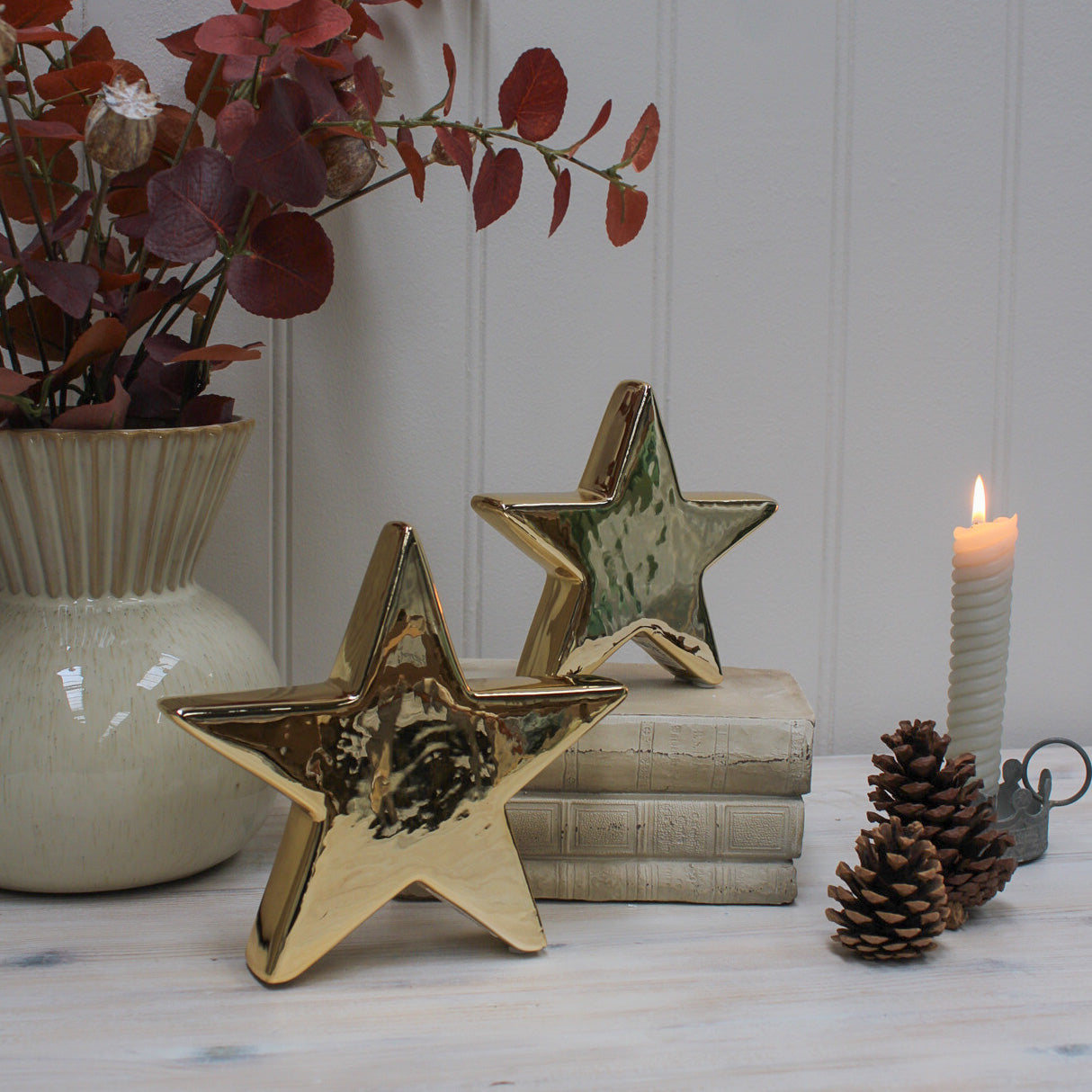 Decorative Golden Ceramic Star