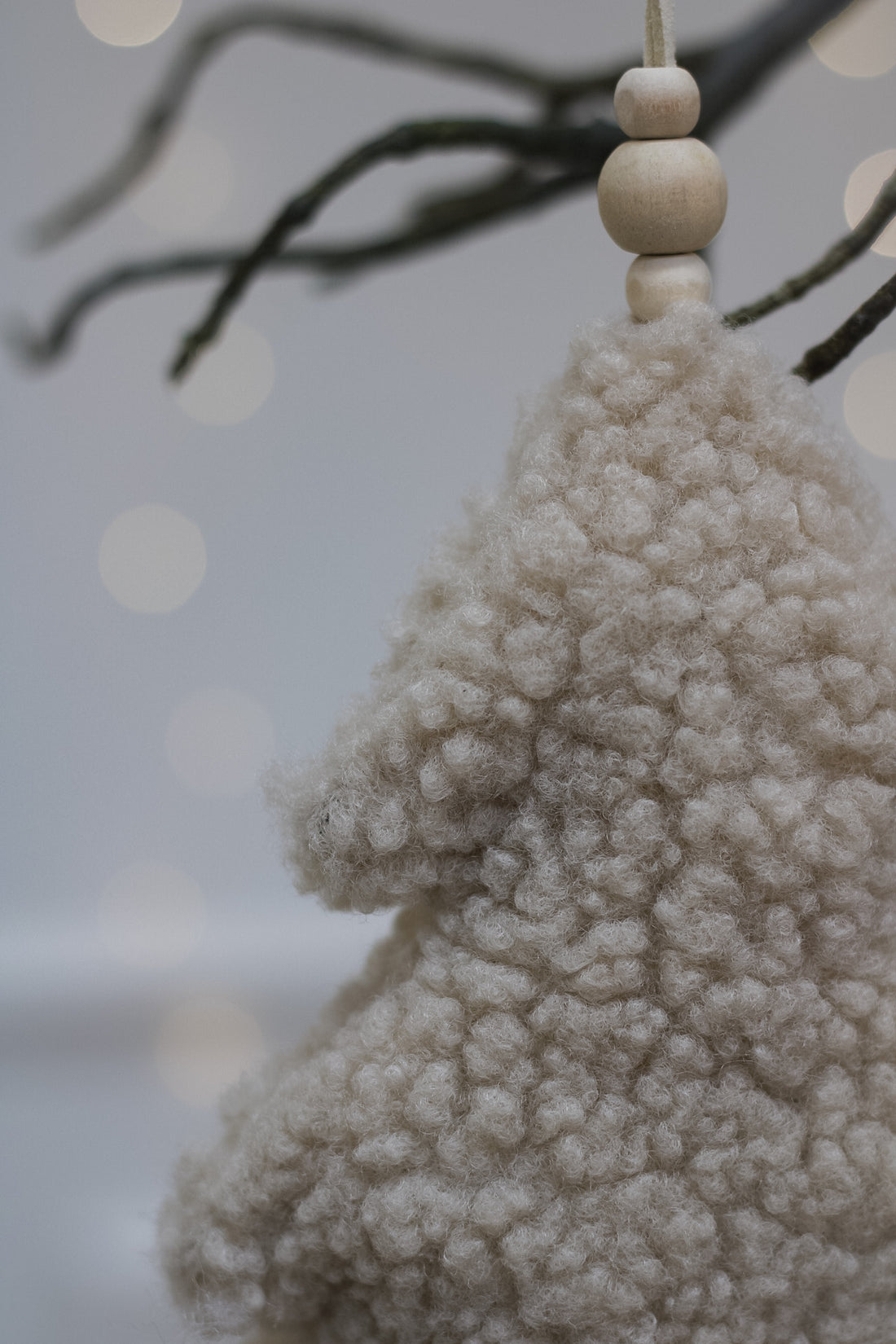 Beige Tree Boucle Tree Hanger