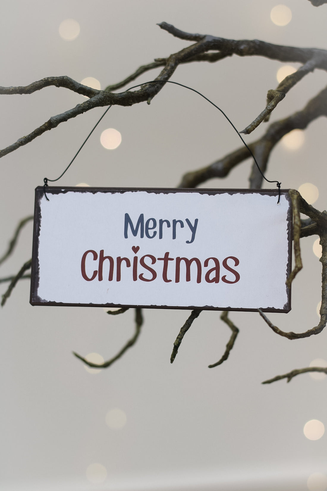 Mini Merry Christmas Metal Sign