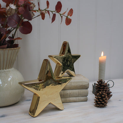 Decorative Golden Ceramic Star