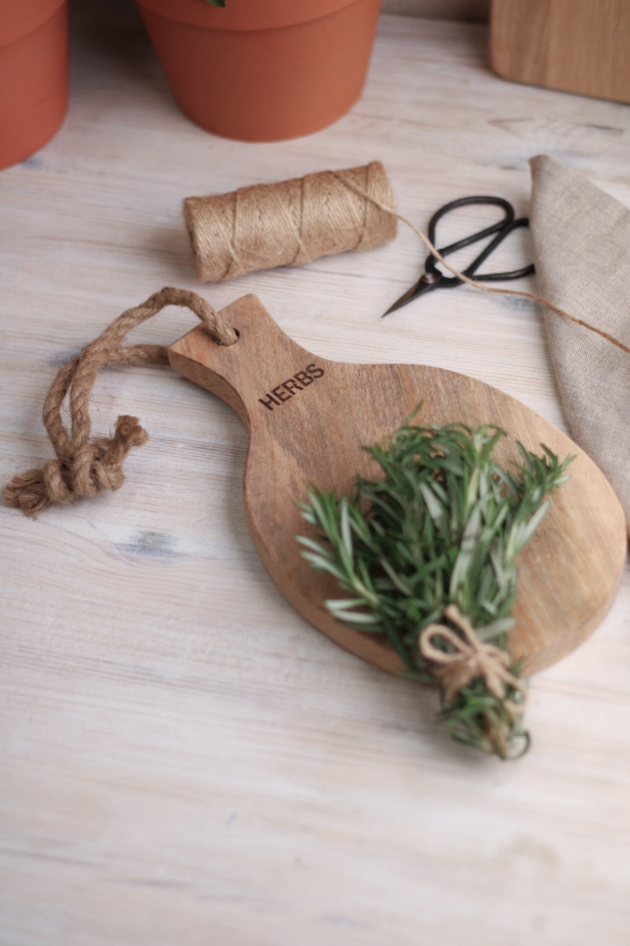 Herbs Small Wooden Chopping Board