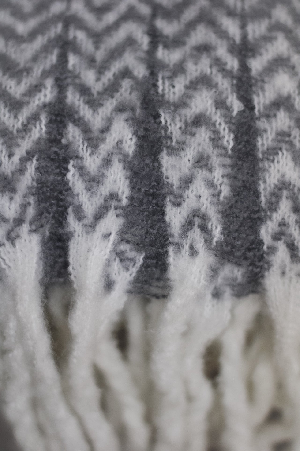 Pewter Chevron Throw