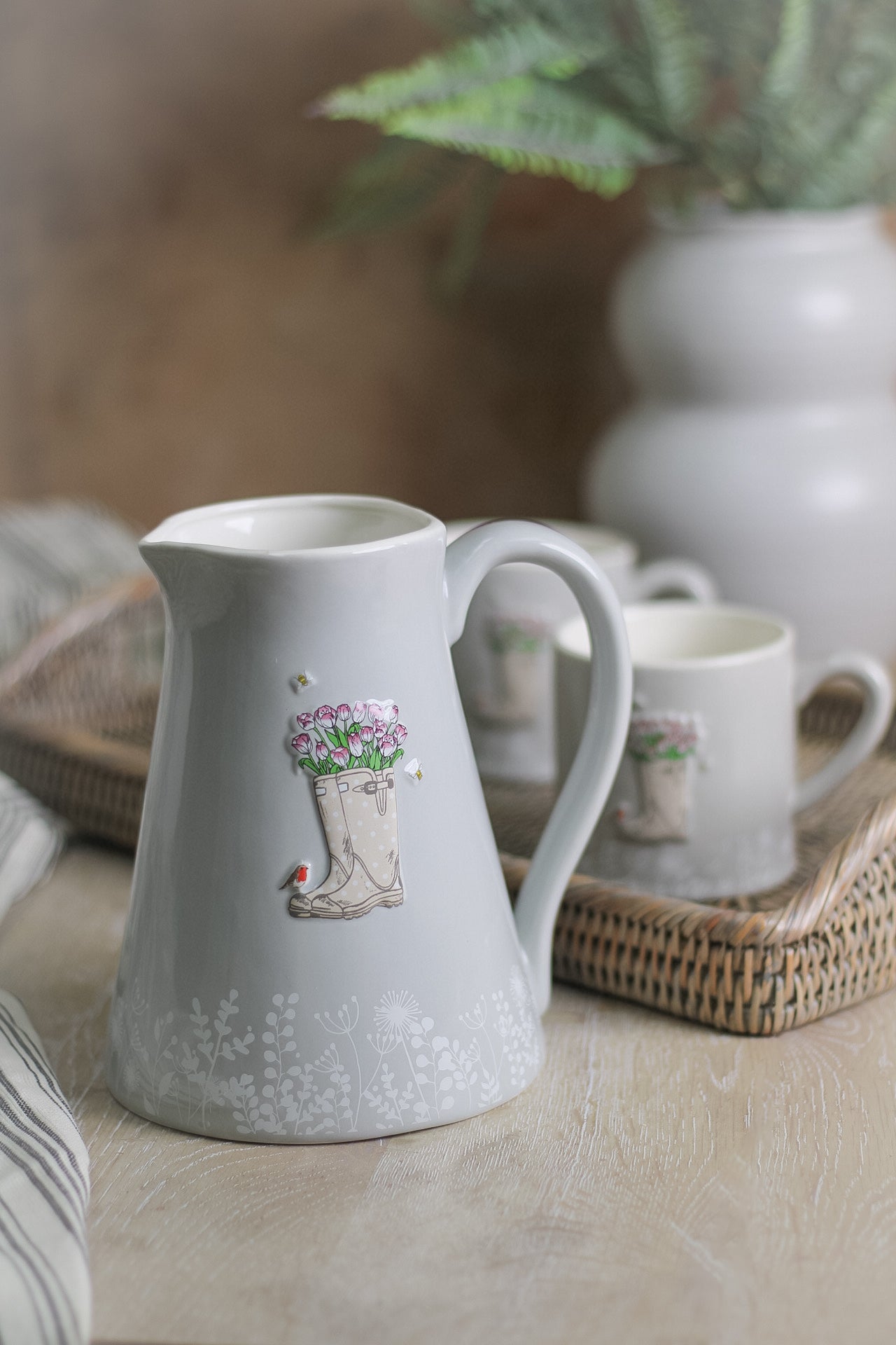 Wildflower Wellies Stoneware Jug