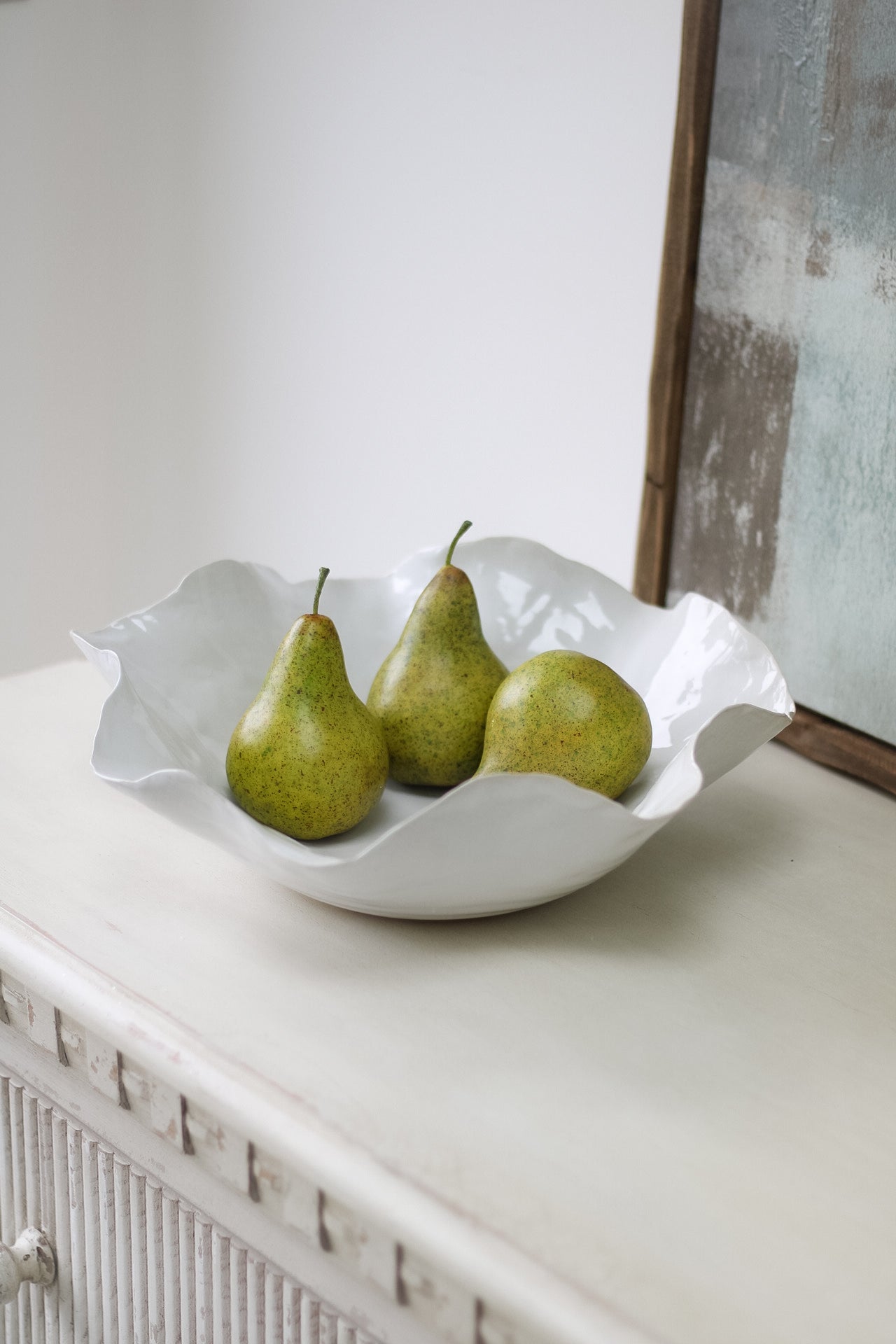 White Wave Ceramic Decorative Bowl 001