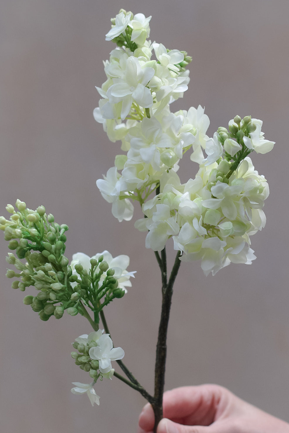 Faux White Lilac Spray