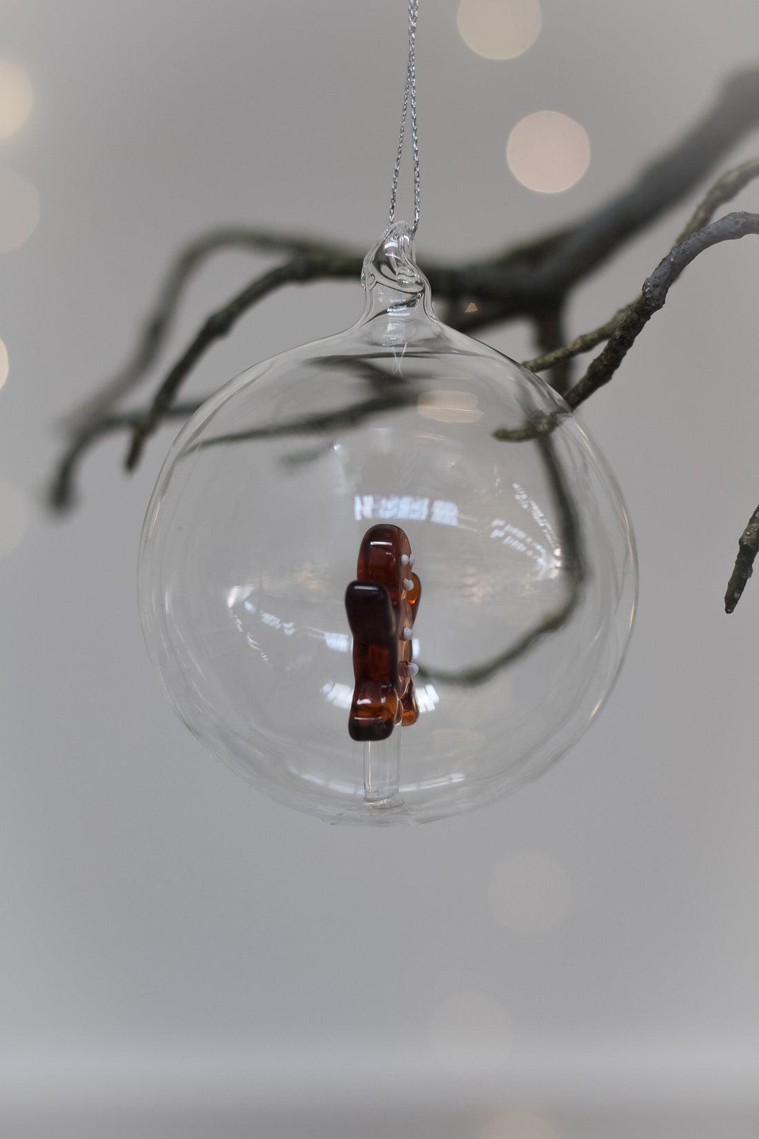 Glass Gingerbread Bauble