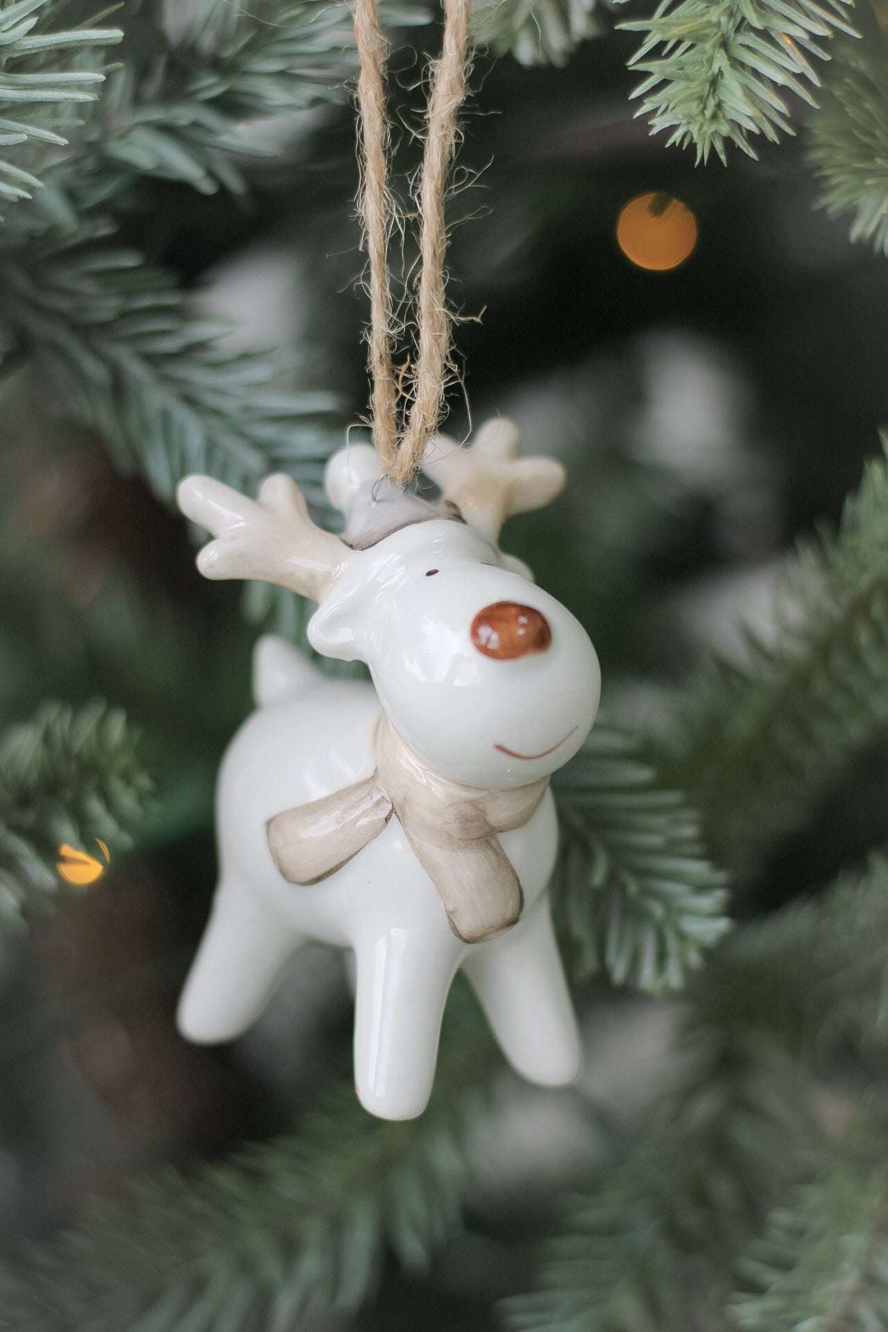 ceramic reindeer tree hanger