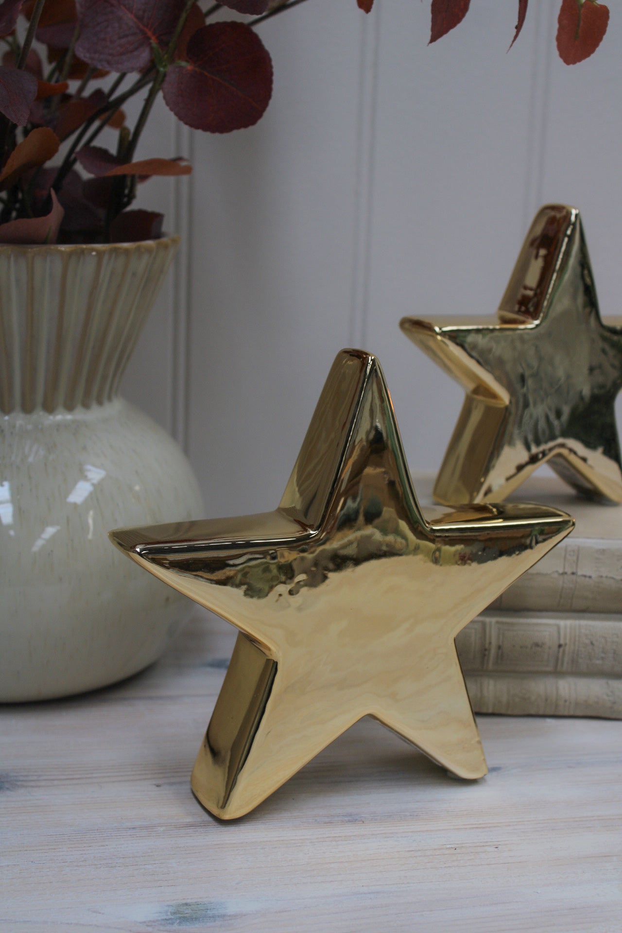 Decorative Golden Ceramic Star