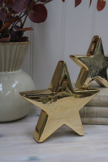 Decorative Golden Ceramic Star