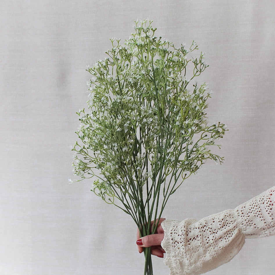 Faux White Gypsophila Spray