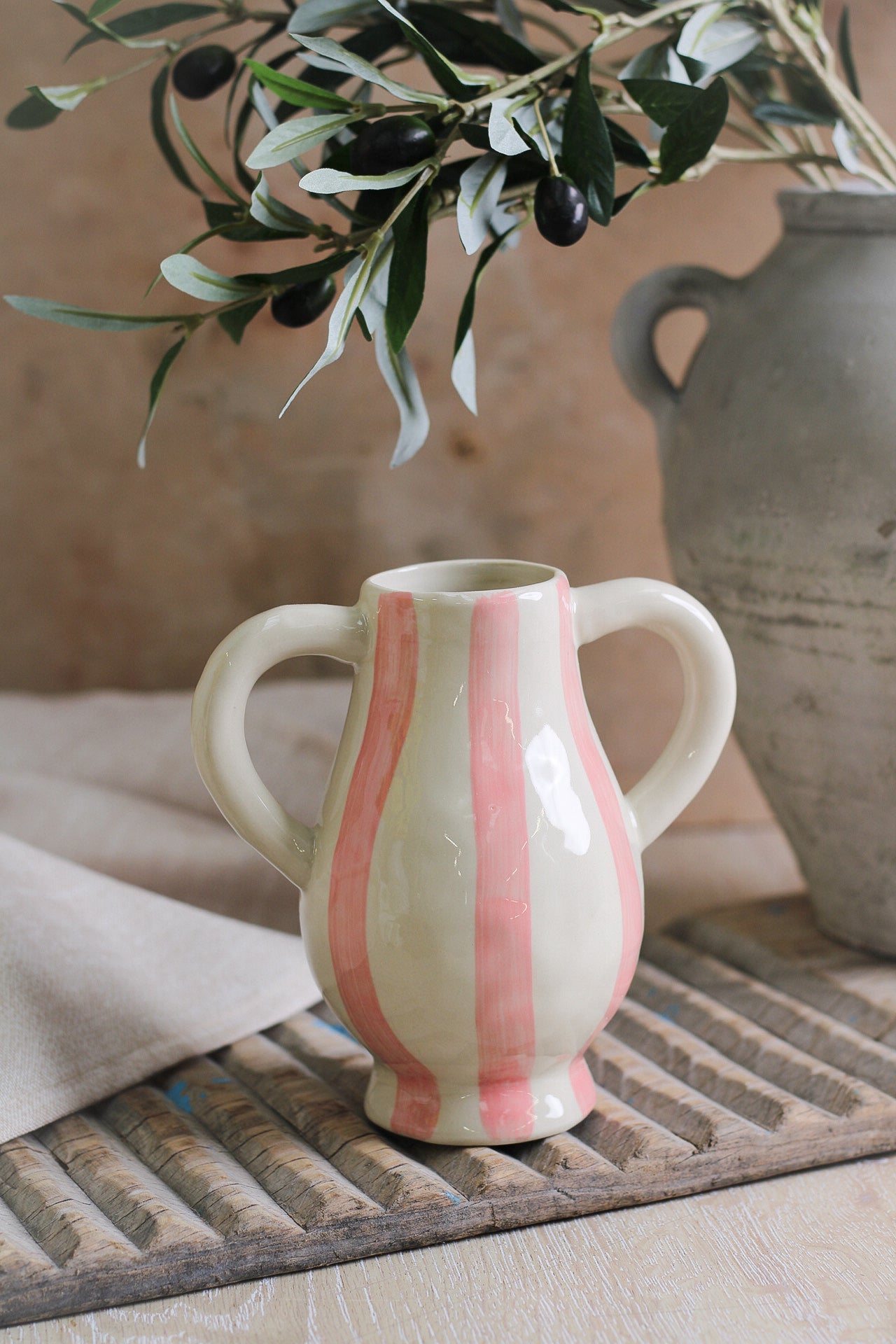 Rose Striped Vase