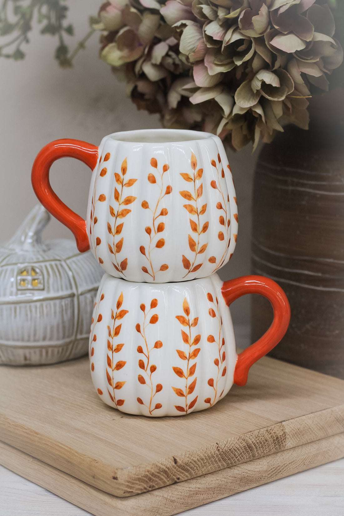 Autumn Leaves Pumpkin Mug