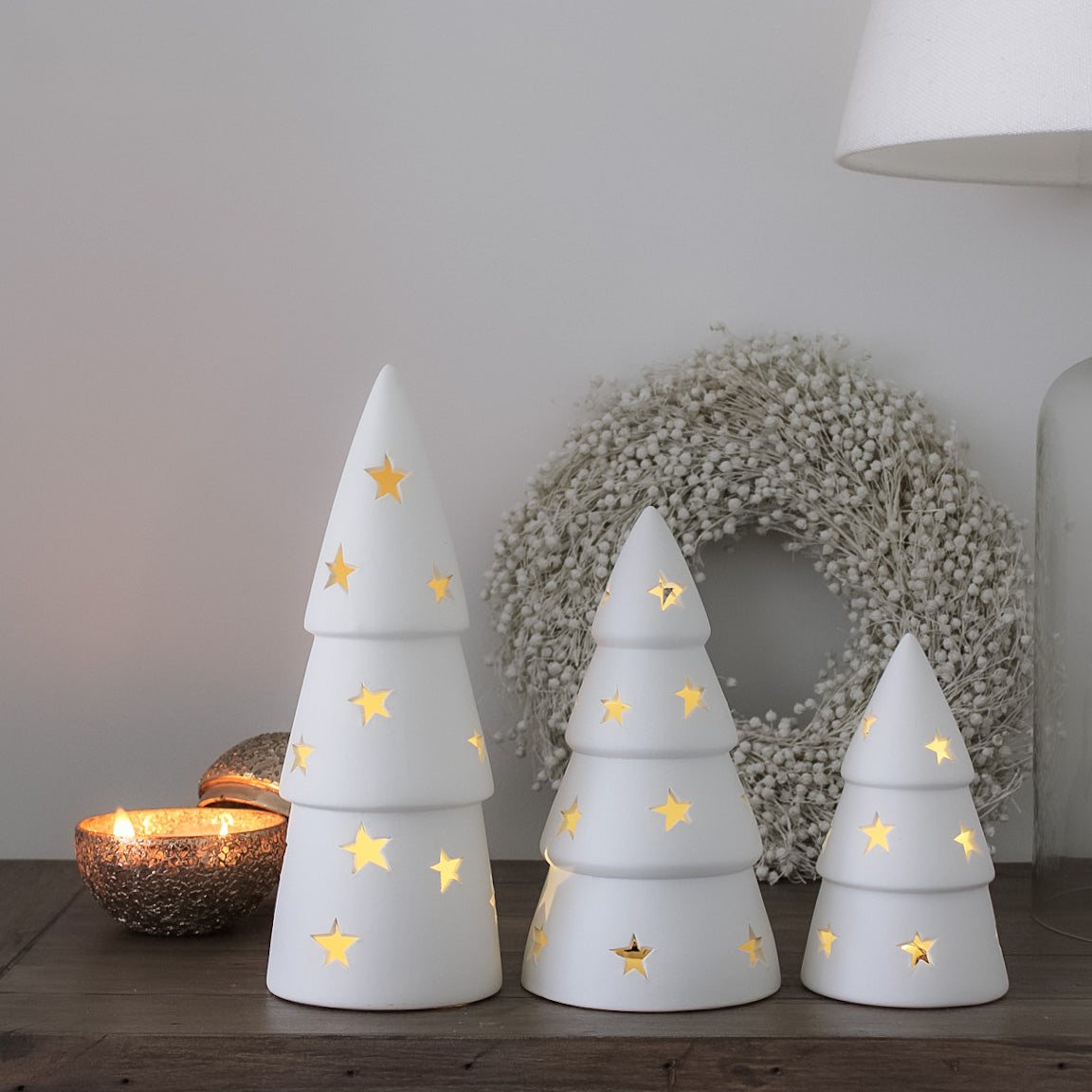 Star White Ceramic Christmas Tree