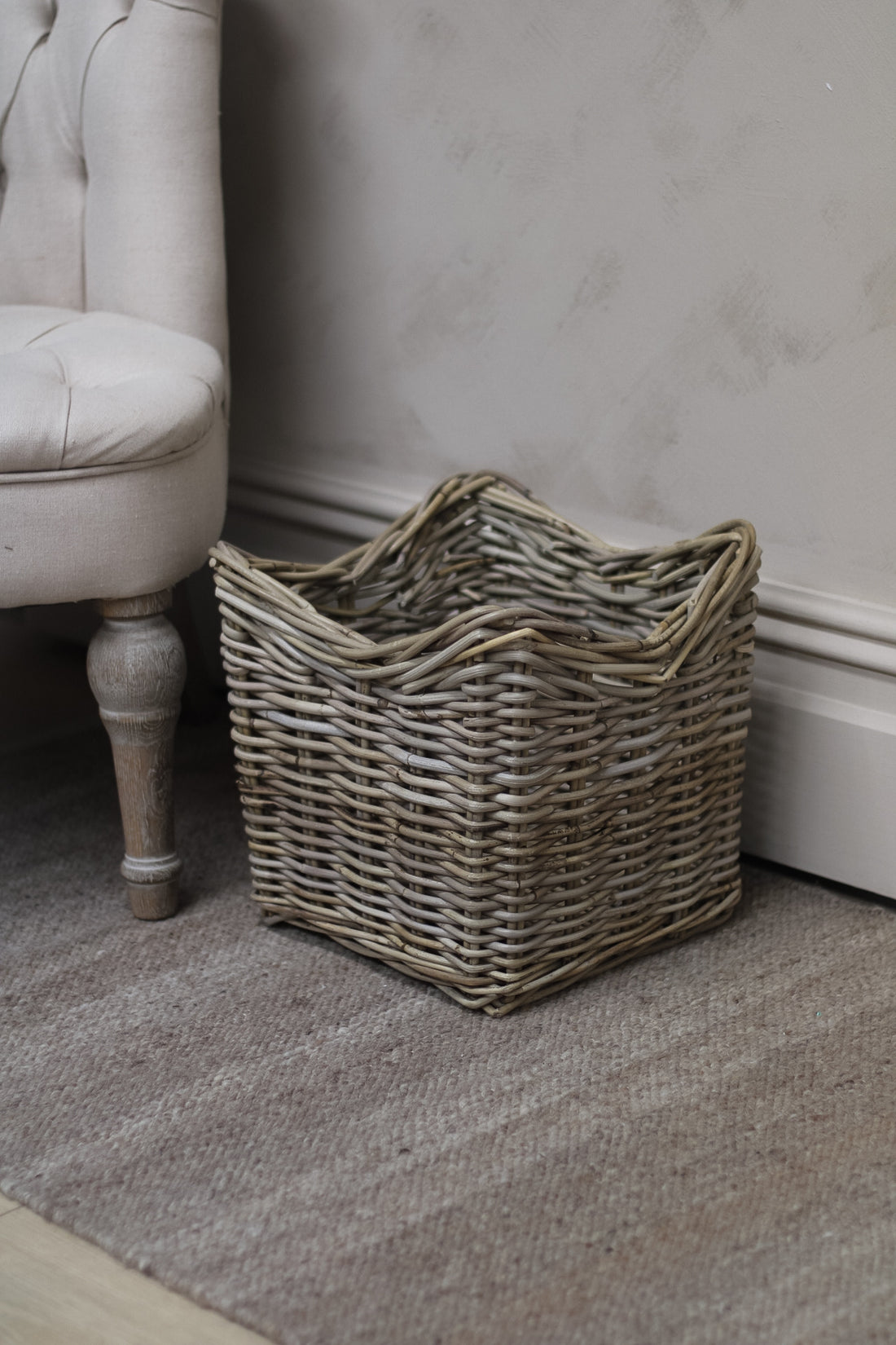 rattan willow storage basket