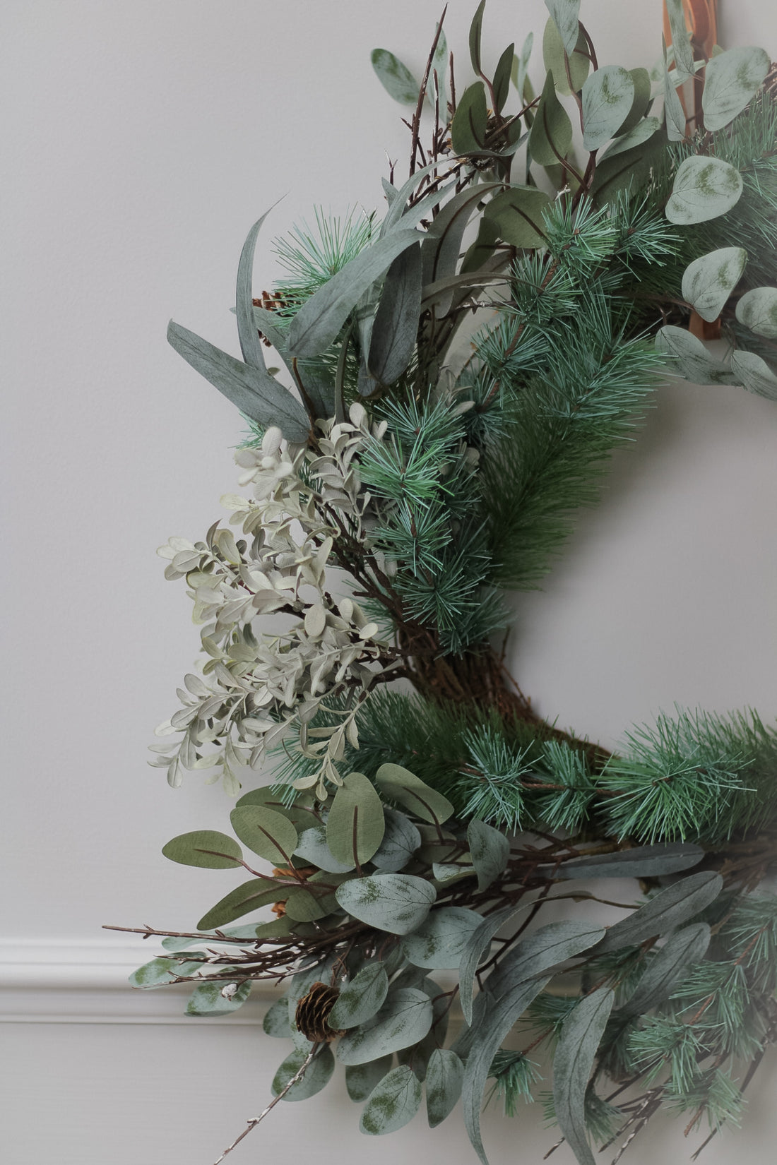 Fir Cones and Green Foliage Wreath