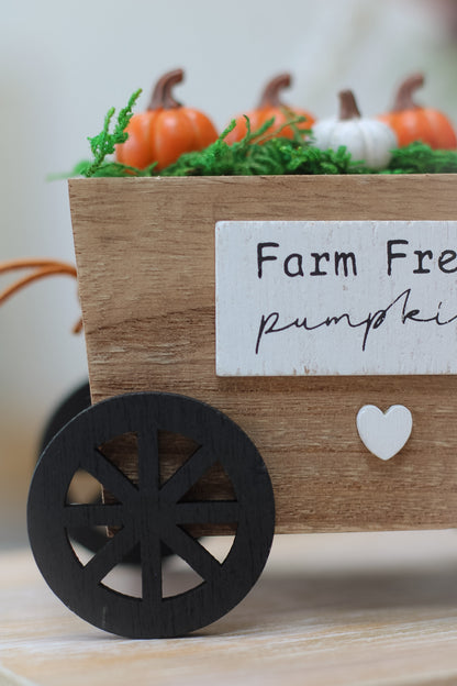 Autumn Pumpkin Wagon Decoration