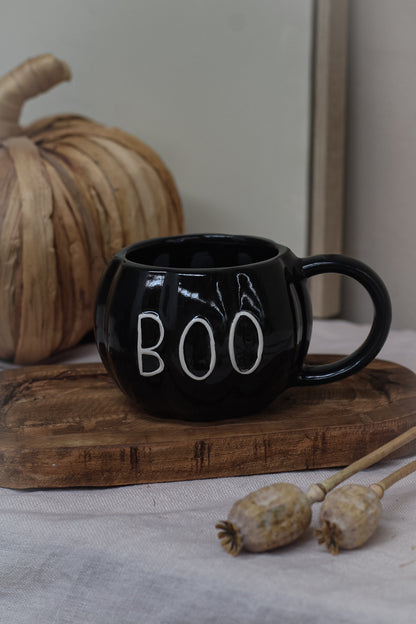 Black and White Pumpkin Mug