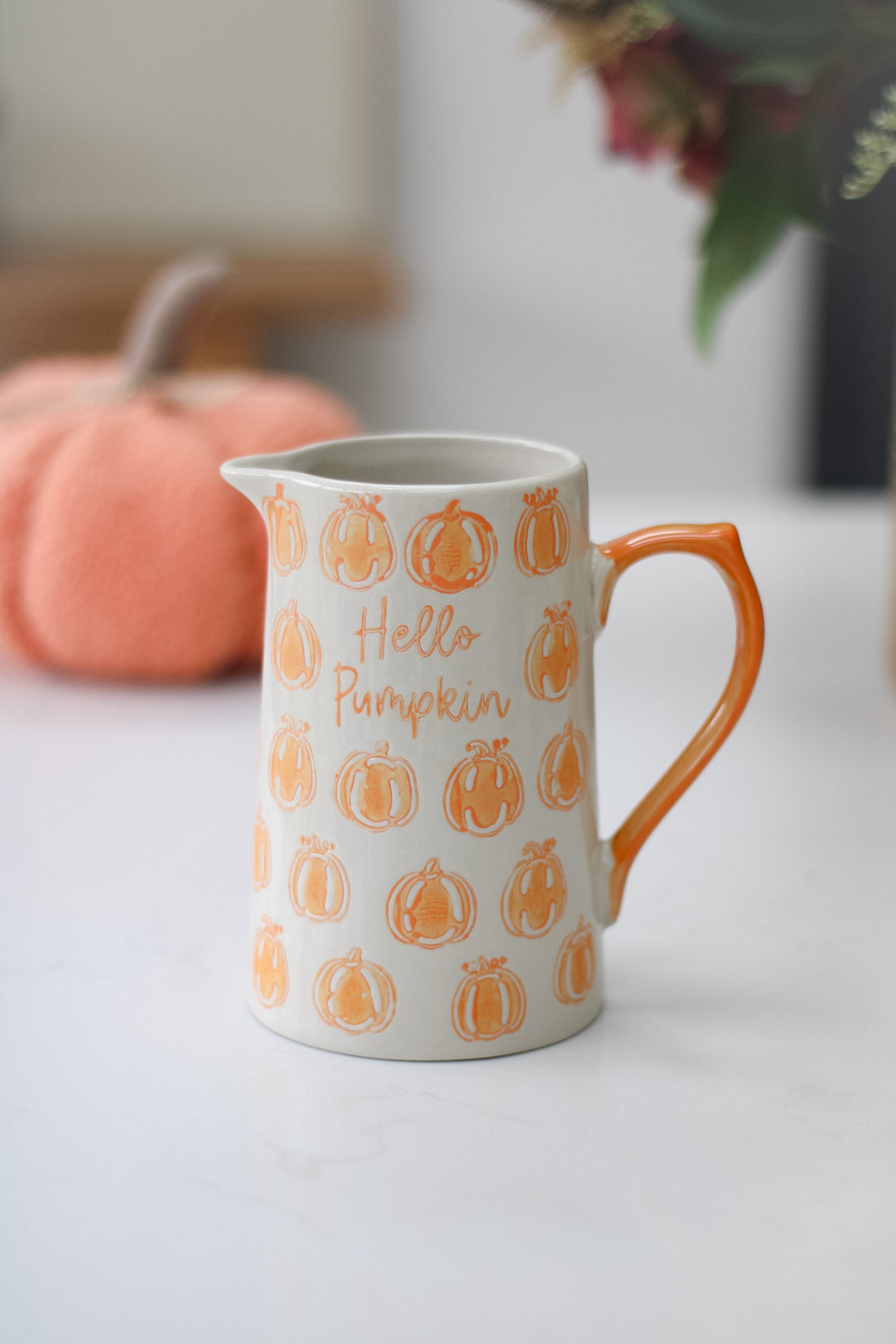 Ceramic Hello Pumpkin Jug