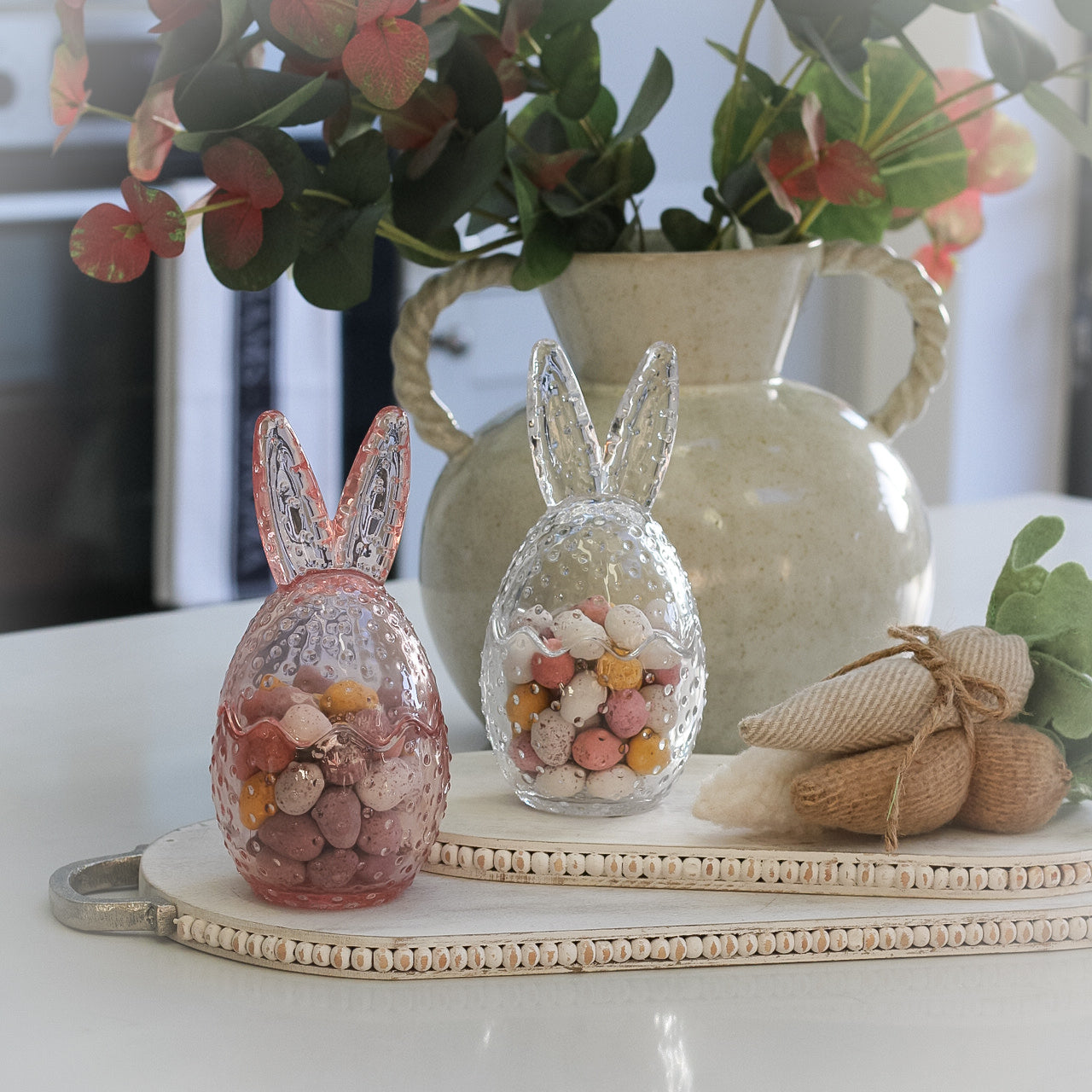 Dotty Glass Bunny Jar