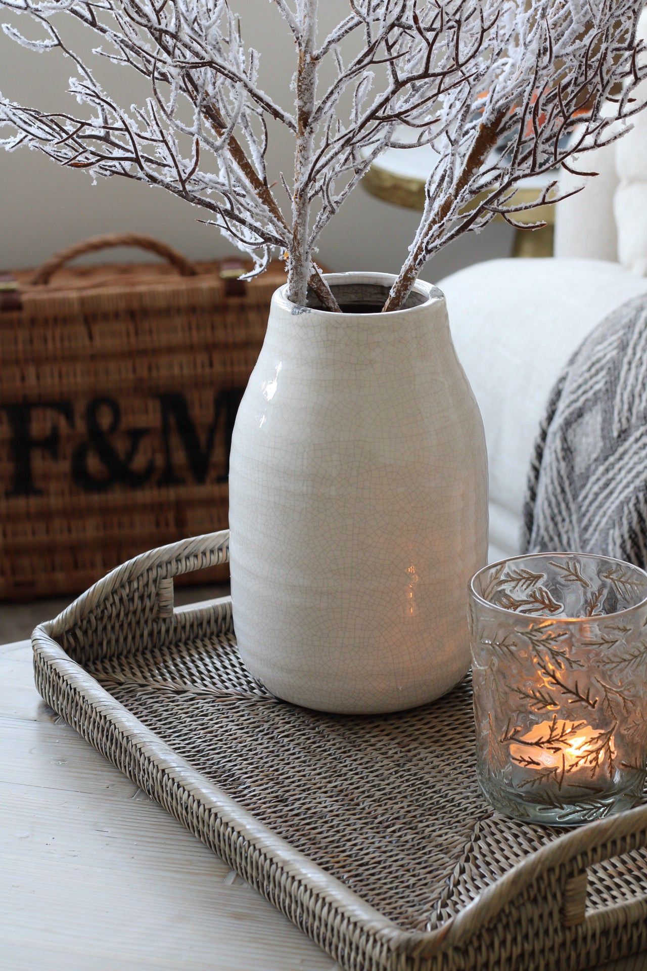 white vase for home decor