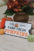 Farm Fresh Pumpkins Metal Sign