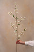 Faux White Apple Blossom Stem