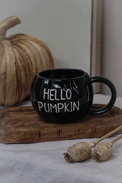 Black and White Pumpkin Mug