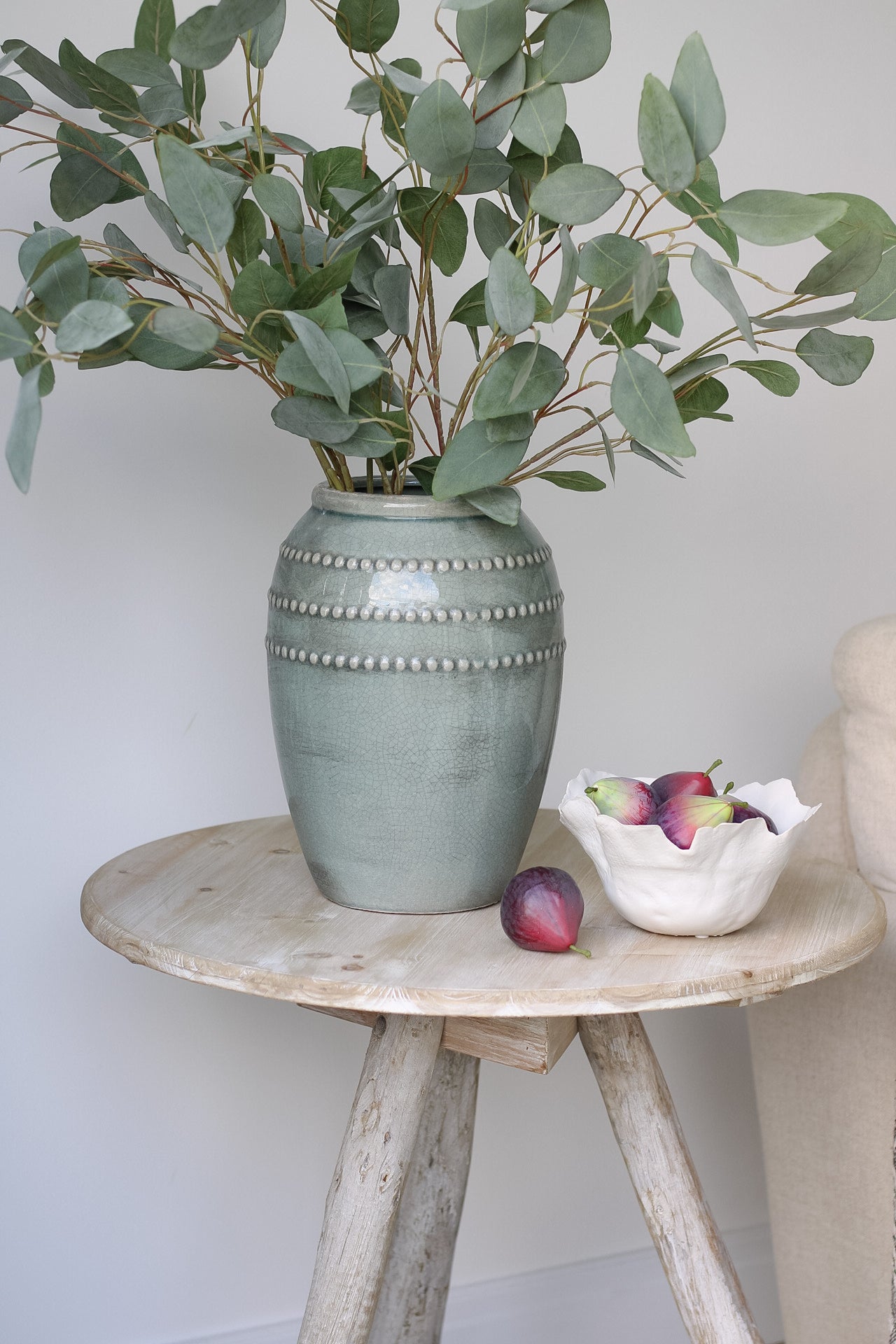 Teal ceramic bobble vase